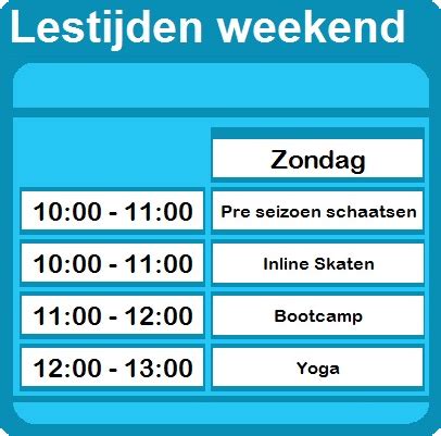 Tijden Weekend Jaap Eden Ijsbaan