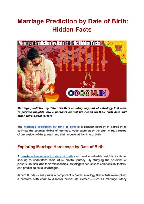 Ppt Marriage Prediction By Date Of Birth Hidden Facts Powerpoint