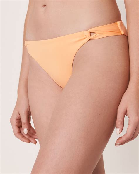 Eco Rainbow Recycled Fibers Cheeky Bikini Bottom Cantaloup La Vie