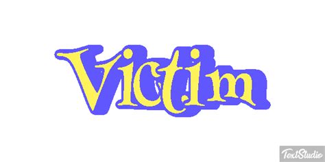 Victim Word Animated  Logo Designs