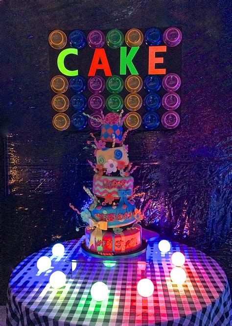 Glow Party Birthday Cake Ideas Wiki Cakes