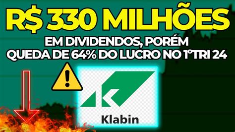 KLABIN QUEDA FORTE no LUCRO e DIVIDENDOS ações KLBN11 KLBN4 KLBN3