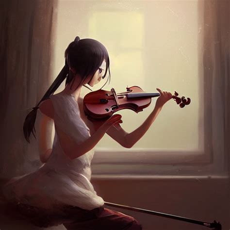 Playing Violin Anime