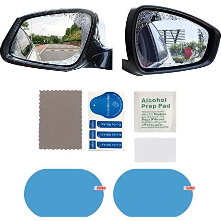 2 Pcs Car Rearview Mirror Films Anti Fog Car Rainproof Films Waterproof