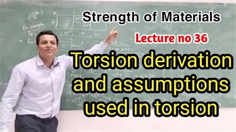 L Torsion Derivation And Assumptions Used In Torsion Youtube