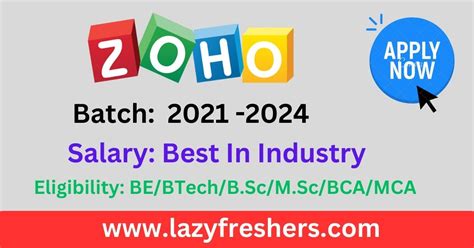 Zoho Corporation Off Campus Drive 2024 Software Developer All Graduates Lazyfreshers