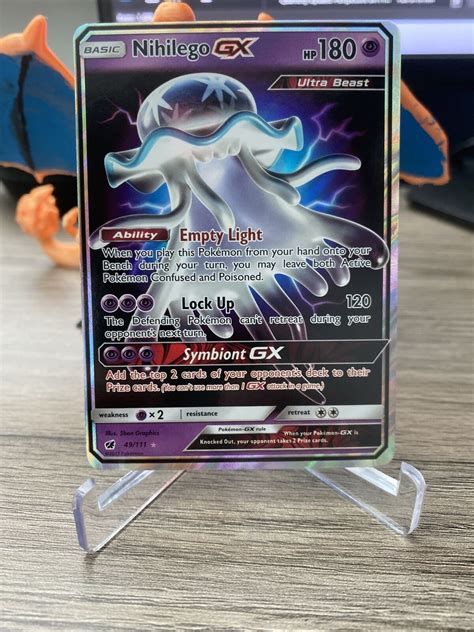 Pokemon TCG Crimson Invasion Nihilego GX Holo Ultra Rare 49 111 NM