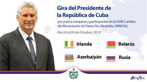 Realizará Presidente De La República De Cuba Gira Por Países Europeos Y