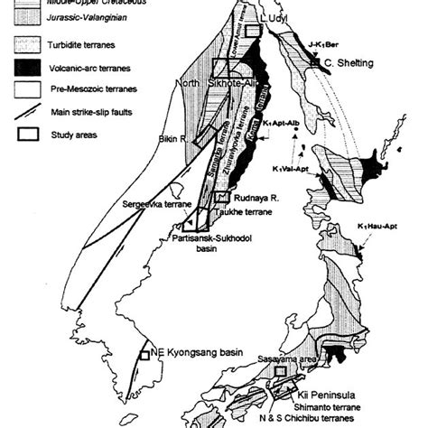 Sketch Map Of Terranes Of The Circum Pacific Region Showing Location Of