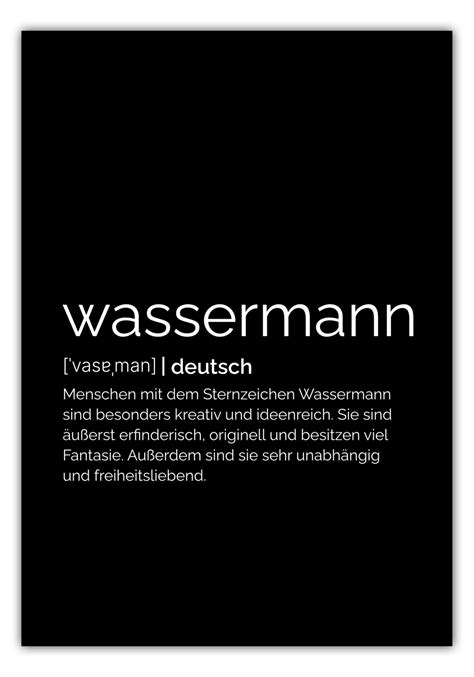 Poster Sternzeichen Wassermann Definition Motivisso