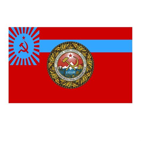 SSR flag high quality 3 x5 ft SSR banne, Georgian flag of Soviet ...