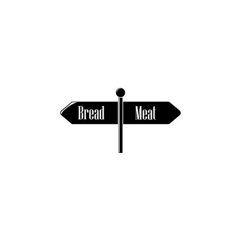 sign location of bread and meat vector icon illustration 23201860 ...