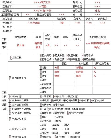 建设工程消防设计备案表填表须知word文档在线阅读与下载无忧文档