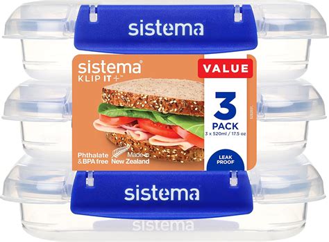 Sistema KLIP IT PLUS Food Storage Containers 520 Ml 3 Piece