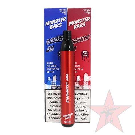 Monster Bars Disposable Vape Pen Red Star Vapor