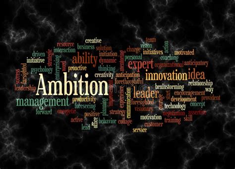 Word Cloud With Ambition Concept Create With Text Only Stock