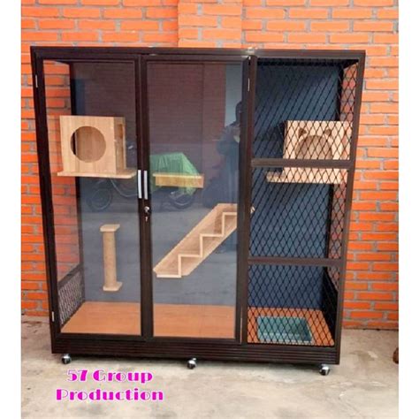 Jual Kandang Rumah Kucing Cat Home Room Alumunium Besar Playground