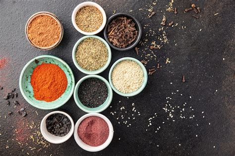 Premium Photo Mix Spices Seasoning Different Types Pungent And Spicy