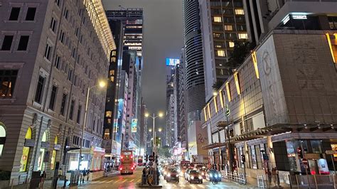 Nathan Road Tsim Sha Tsui Night View Hong Kong March