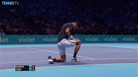 Dominic Thiem Amazing Passing Shot Vs Djokovic 2016 Atp Finals Youtube