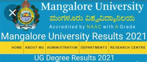 Mangalore University Degree Results 2023 (Out) MU 2nd 4th 6th Sem ...