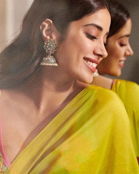 Janhvi Kapoor Looks Jaw Dropping Gorgeous In Neon Green Saree At Mili