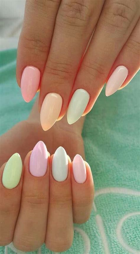 Pastel Multi Colored Nails For Spring Bout Des Ongles Ongles De