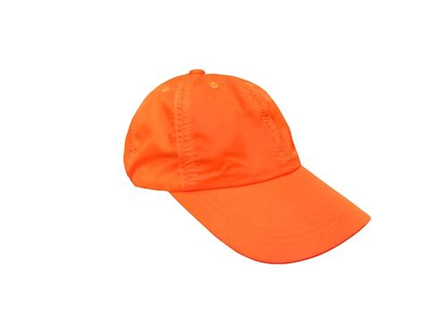 Premium Photo Orange Cap Isolated On A White Background