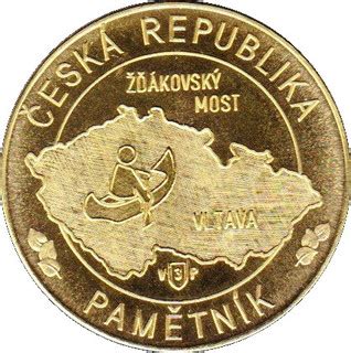 Token Česká Republika Pamětník Vltava Žďákovský most Czech