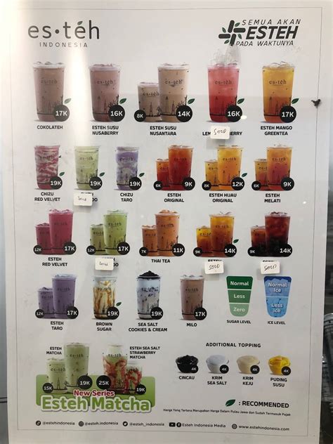 menu  es teh indonesia menganti gresik cafe hulaan