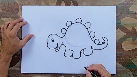 Como Desenhar Um Dinossauro Bem F Cil Desenhos F Ceis Para Crian As