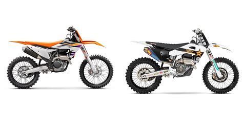 Motorrad Vergleich Ktm Sx F Vs Husqvarna Fc Rockstar