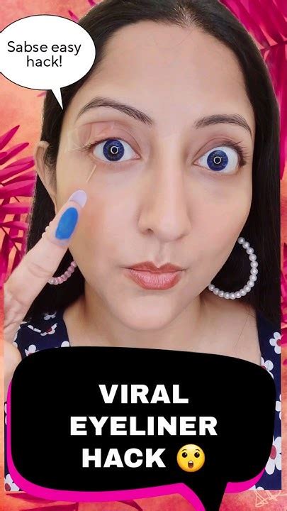 Viral Eyeliner Hack🫣 Winged Eyeliner Hack Viral Makeup Hack Trending