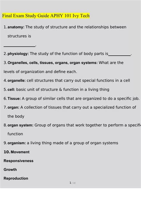 Ivy Tech Aphy Final Exam Complete Aphy Stuvia Us