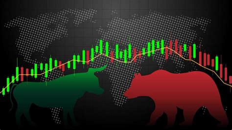 Bull Market Vs Bear Market Candle Stick Graph Chart 682305 Vector Art