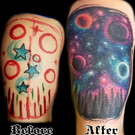 galaxy tattoo done at Masterpiece Tattoo in San Francisco