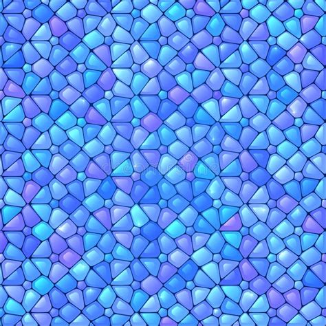 Fondo Abstracto Azul Del Mosaico Del Vitral Ilustraci N Del Vector