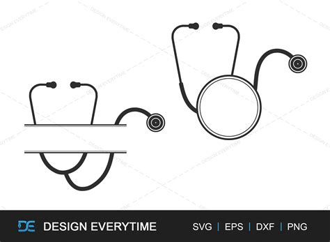 Stethoscope Monogram Svg Medical Logo Gráfico Por Designeverytime · Creative Fabrica