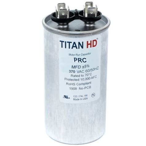 Prc70a Titan Hd Prc70a 70 Mfd Round Motor Run Capacitor 370v