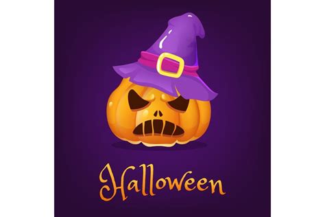 Spooky Pumpkin Cartoon Vector Illustration 914507