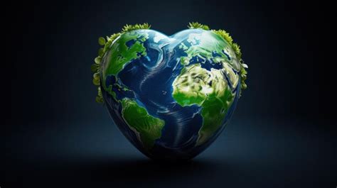 Premium AI Image Globe In The Shape Of A Heart