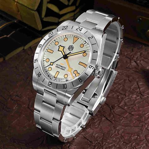 San Martin SN0054 G BB GMT Automatic Stainless Steel 39mm Men S Sport