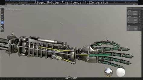 Rigged Robot Arms Blender 2 82a Version Free VR AR Low Poly 3D