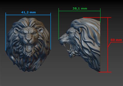 Lion Head 3D Print Ready 3D Model 30 Fbx Obj Blend Stl Free3D