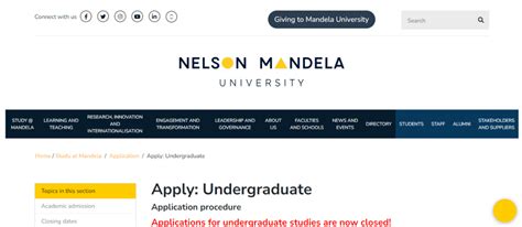 Nelson Mandela University Application For 2024 25 How To Apply In Nmu