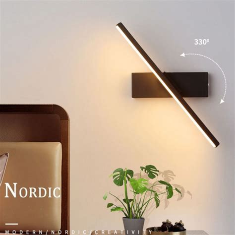 Modern Rotary Wall Lamp Indoor Nordic Simple Wall Light Bedroom Bedside