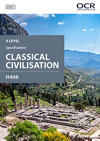 AS And A Level Classical Civilisation H008 H408 OCR