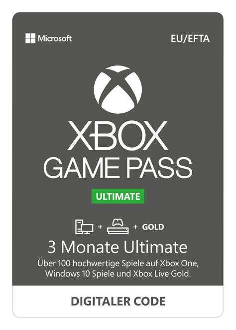 Xbox Game Pass Ultimate 3 Monate Gaming Guthabenkarten