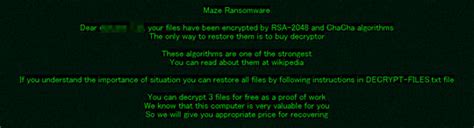 Ransom Win Maze Yaah A Threat Encyclopedia Trend Micro Nl