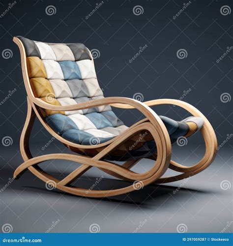 Luxurious Rocking Chair With Layered Organic Forms Stock Image Image